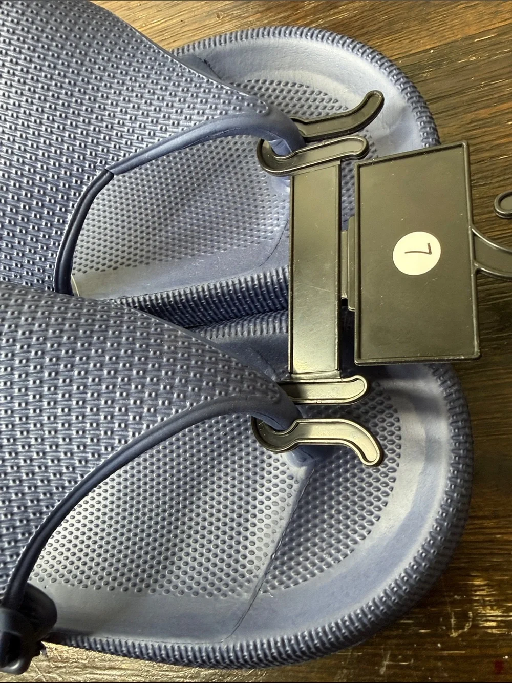 Men's Navy Blue Slip-On Thong Sandals - Lightweight Casual Footwear
